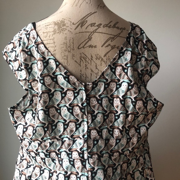 ModCloth Retrolicious Owl Fit & Flare Pinup Dress - Picture 4 of 8